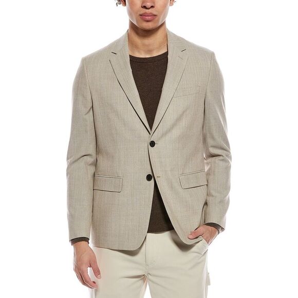 Theory MensChambers Soft Tailoring Wool-Blend Blazer Gray